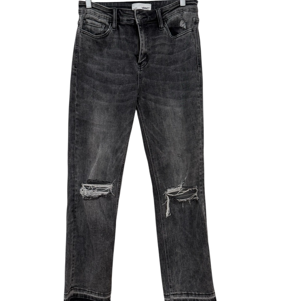 Women's Black Distressed Jeans